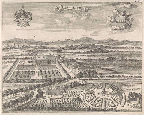 View of the glory Schellach, Jan Luyken, 1696 Canvas Print