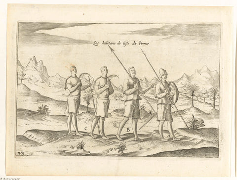 Inhabitants of the island of Principe, 1598, anonymous, 1646 Canvas Print