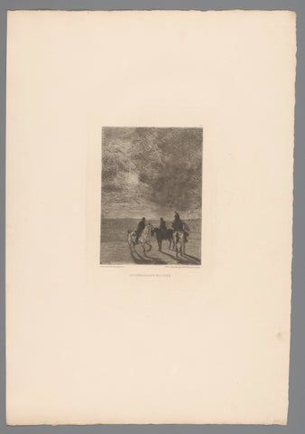 Three soldiers on horseback, John Lewis Brown, 1879 Canvas Print