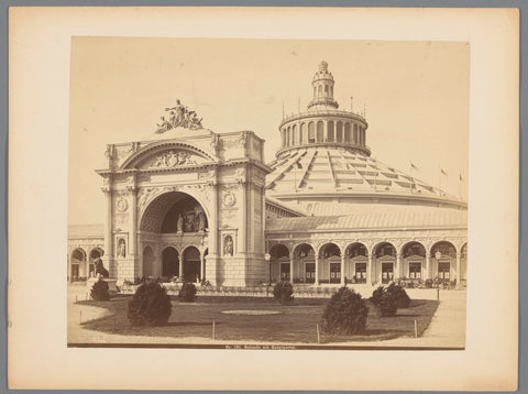 Rotunde with main entrance at the 1873 World's Fair in Vienna, klösz, c. 1873 Canvas Print