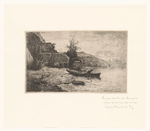 Punter on the shore of Lake Le Bourget, Jacques Barthélemy Appian (Adolphe), 1866 Canvas Print