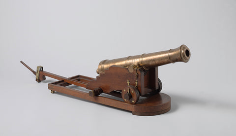 Model of a 24-Pounder Gun on a Carriage, anonymous, 1797 - 1800 Canvas Print