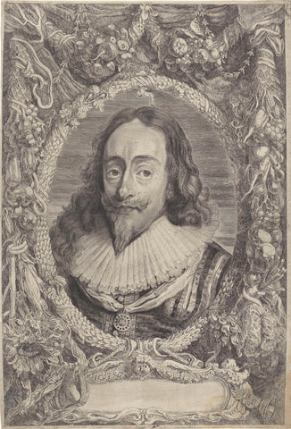 Portrait of Charles I, King of England, Jonas Suyderhoef, 1644-1650 Canvas Print