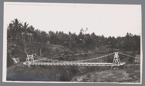 Suspension bridge, anonymous, 1931 - 1940 Canvas Print