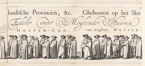 Part of the funeral procession of Ernst Casimir, Count of Nassau-Dietz in Leeuwarden (plate 12), 1633, J. Hermans, 1634 Canvas Print