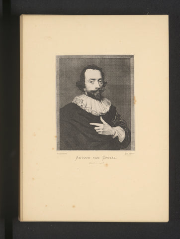 Reproduction of an engraving of a portrait by Anton van Opstal, Joseph Maes, c. 1872 - in or before 1877 Canvas Print