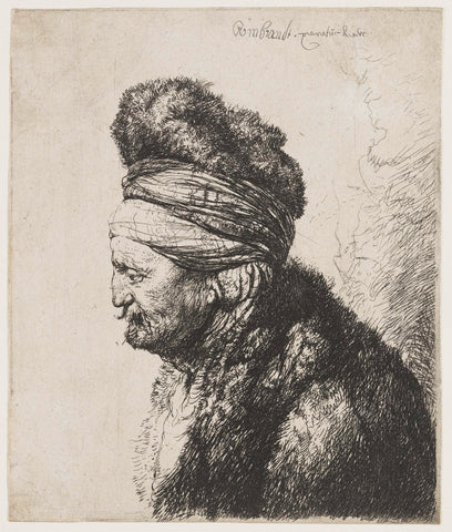 The second Oriental head, Rembrandt van Rijn, c. 1635 Canvas Print