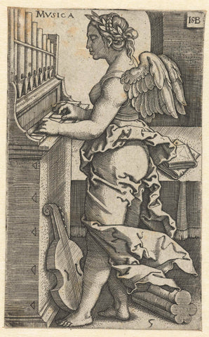 Music (Musica), Hans Sebald Beham, 1510 - 1550 Canvas Print