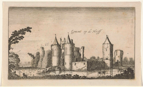 View of the ruin of egmond castle, Jan van de Velde (II), 1616 Canvas Print