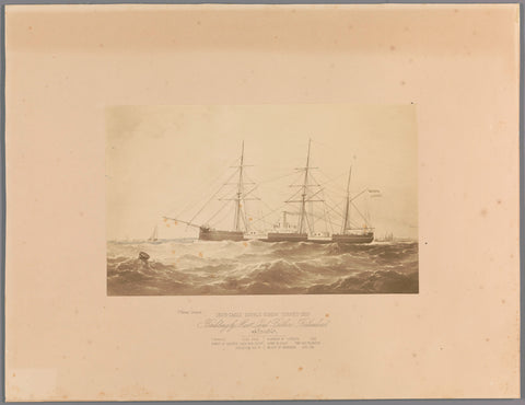 Dutch Ironclad Prins Hendrik der Nederlanden, S. Walters, 1866 Canvas Print