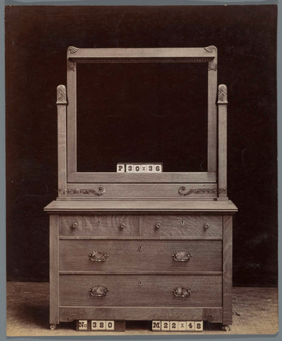 Chest of drawers with mirror, anonymous, c. 1880 - c. 1900 Canvas Print