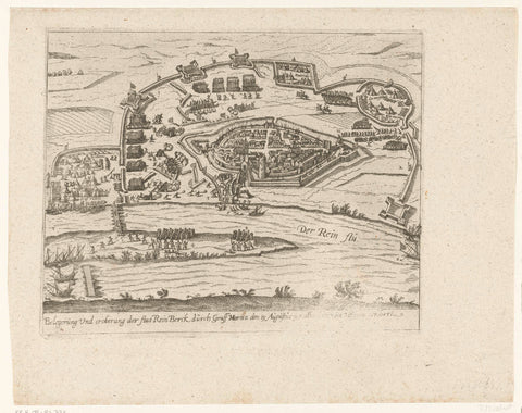 Siege and conquest of Rheinberg, 1597, anonymous, 1597 - 1601 Canvas Print