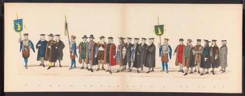 Masquerade of the Leiden students, 1875 (plate 9), Gerardus Johannes Bos, 1875 Canvas Print