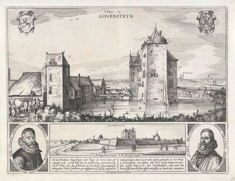 Loevestein Castle, Claes Jansz. Visscher (II), 1619 Canvas Print