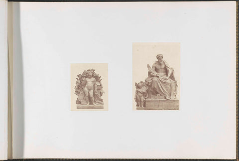 Plaster models for sculptures at the Palais du Louvre: left 