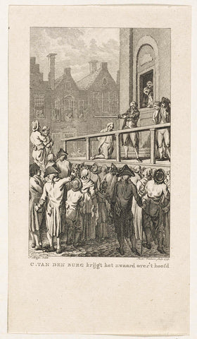 Execution of mayor Cornelis van der Burgh of Leeuwarden, 1789, Reinier Vinkeles (I), 1799 Canvas Print