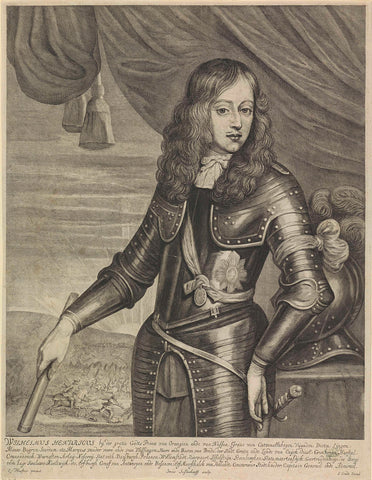 Portrait of William III, Prince of Orange, Jonas Suyderhoef, c. 1623 - 1686 Canvas Print