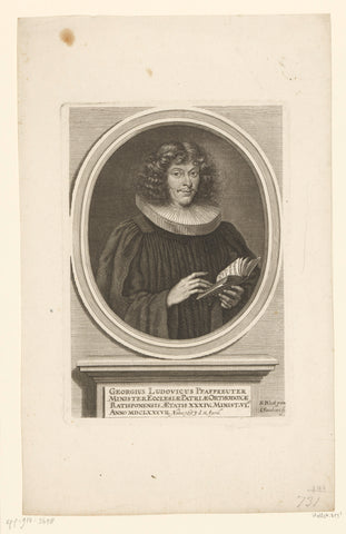 Portret van Georg Ludwig Pfaffreuter, Jakob von Sandrart, c. 1687 Canvas Print