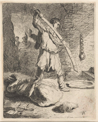 The beheading of St John the Baptist, anonymous, after 1629 Canvas Print