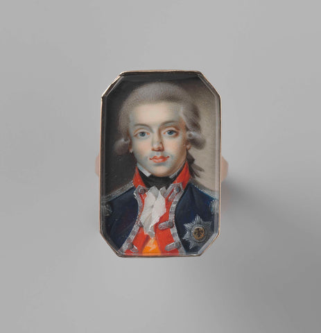 Ring with portrait of William George Frederick, Prince of Orange-Nassau, anonymous, c. 1790 Canvas Print