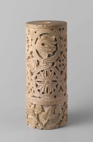 Column with carved ornament, fragment, , 1100 - 1200 Canvas Print