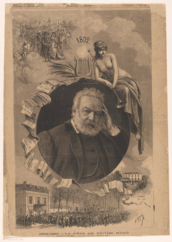 Portrait of Victor Hugo, Fortune Louis Méaulle, 1881 Canvas Print