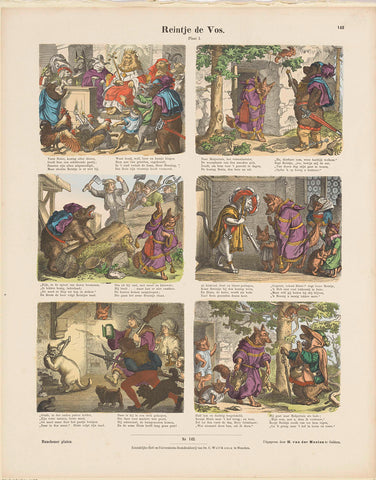 Reintje de Vos. / Plate I, E. Ille, 1843 - c. 1920 Canvas Print