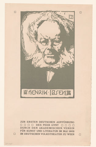 Portrait of Hendrik Ibsen, Emil Orlik, 1902 Canvas Print