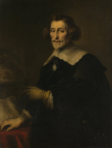 Portrait of Pieter Corneliszoon Hooft, Bailiff of Muiden, Historian and Poet, Joachim von Sandrart (I) (copy after), 1630 - 1700 Canvas Print