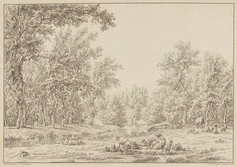 Cattle on estate Elswout near Overveen, Hendrik Schwegman, 1796 Canvas Print