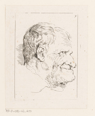 Head of a smiling man, Anne Claude Philippe Caylus, 1735 Canvas Print