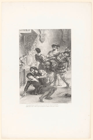 Death of Hamlet, Eugène Delacroix, 1843 Canvas Print