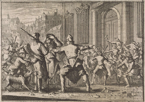 Revolt in Barcelona, 1640, Caspar Luyken (attributed to), 1701 Canvas Print