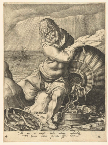 The Phlegmatic Temperament (the element of water), Jacob de Gheyn (II) (workshop of), 1596 - 1597 Canvas Print