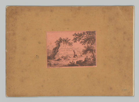 Cover with title print with hilly landscape, Kilian Ponheimer (I), 1772 - 1828 Canvas Print