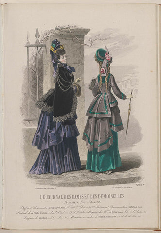 Journal des Dames et des Demoiselles, 15 November 1872, no. 1076B, A. Bodin, 1872 Canvas Print