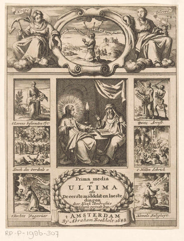 Christus en Nicodemus, Jan Luyken, 1688 Canvas Print