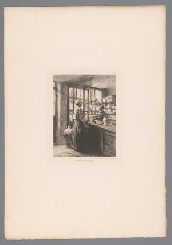 Interior of a grocery store, Léon Augustin Lhermitte, 1881 Canvas Print