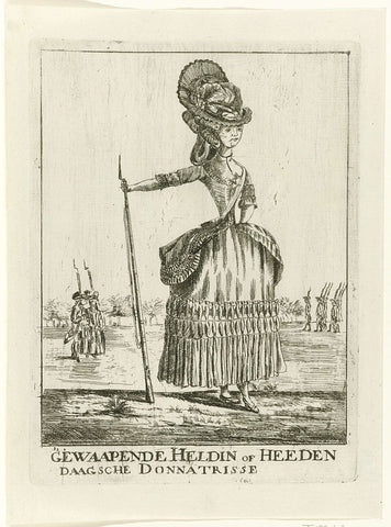 Cartoon on the patriotic donatrice, 1787, anonymous, 1787 Canvas Print