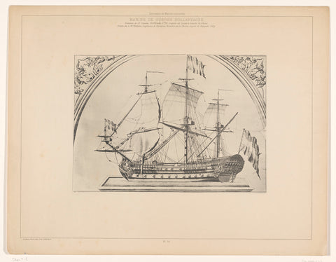 Ship model Geertruda 1720, Hendrikus Octavius Wichers, Franlegged-Edmond Pâris, 1882 Canvas Print