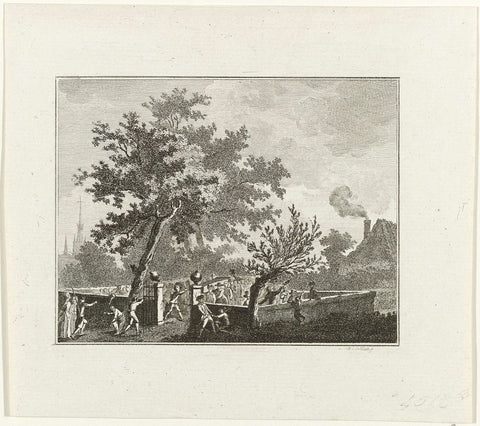 Reburial of the woman in Arnhem, 1783, Mathias de Sallieth, 1787 Canvas Print