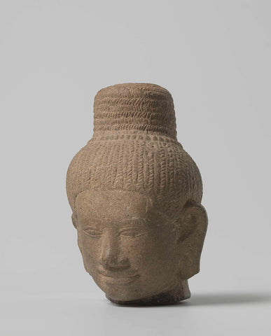 Head of a Male Deity, anonymous, 1000 - 1100 Canvas Print