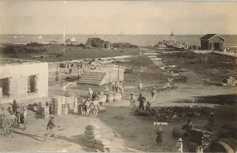 Landing site at Aux Cayes on Haiti, Andries Augustus Boom, 1912 Canvas Print