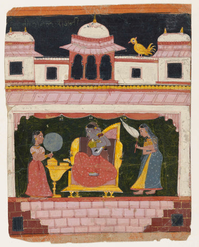 Vilaval-ragini, anonymous, c. 1685 - c. 1700 Canvas Print