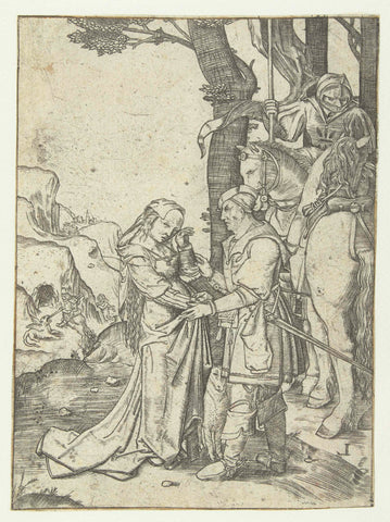 Saint George and the Princess, anonymous, 1508 - 1583 Canvas Print