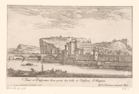 View of Avignon, Israel Silvestre, 1654 Canvas Print