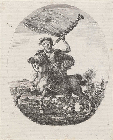 Death on horseback, Stefano della Bella, 1620- 1664 Canvas Print