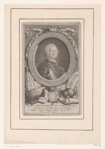 Portrait of Jean Louis de Carondelet, Charles Etienne Gaucher, 1781 Canvas Print