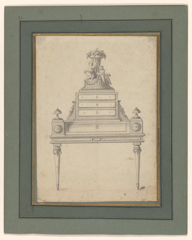 Design for an office with rebellion, anonymous, c. 1790 - c. 1795 Canvas Print