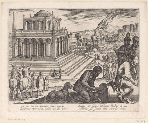 Mausoleum van Halicarnassus, Antonio Tempesta, 1608 Canvas Print